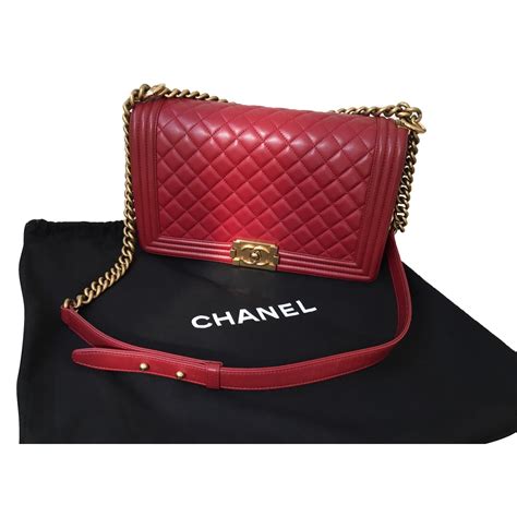 red patent chanel boy bag|chanel boys bag size.